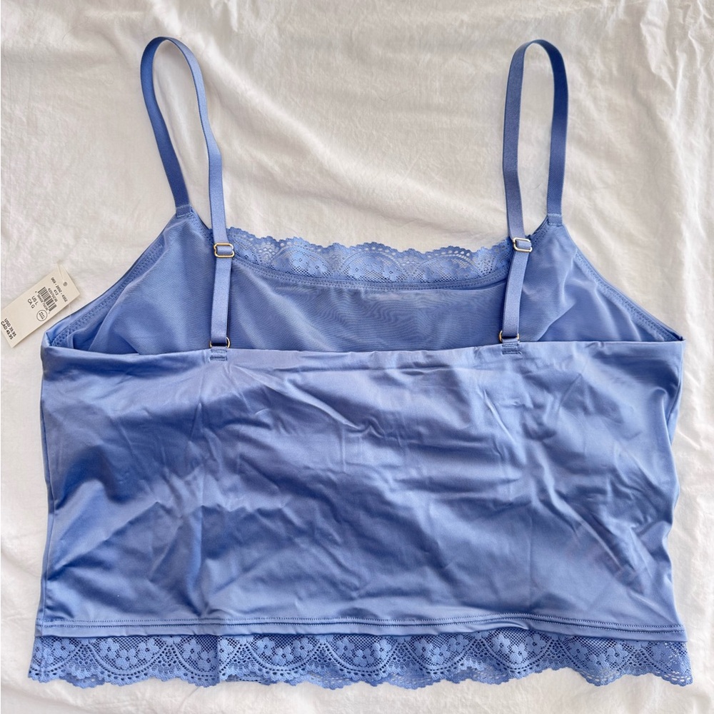 Aerie Show Off Shine Lace Tank Top Light Blue Sz Lg, 90’s, Y2K - Picture 2 of 4